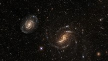 Galactic Wonders Of Deep Space Satalite Travel, Aerial Views Of Stars And Nebulas