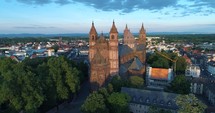 Aerial Worms Cathedral Germany Reformation History Cinematic Drone