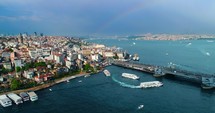 Galata Tower Pull Back Istanbul Skyline 