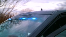 Police Cruiser Lights Officer Responds To Crime Scene Speeding Ticket Law Enforcement 4K