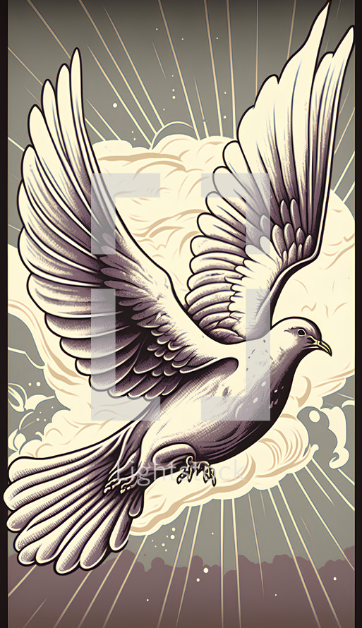 An illustration of a dove 