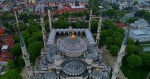 Aerial Hagia Sophia Blue Mosque Istanbul Turkey 