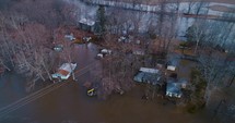 Buchanan Michigan Flooding River Natural Disaster Drone