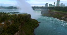 Aerial Niagara Horseshoe Falls Toronto Canada 