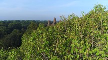 Angkor Wat Aerial Cambodia Tourism Establishing Shot Drone Sunrise