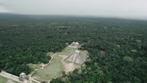 Mayan Ruins In Mexico Drone Flying Over Chichen Itza Establishing Shot