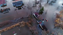 Homes Destroyed Flooding Devastation Under Water Global Warming Earth Cinematic Drone