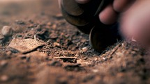 Burying Old Coins in the Dirt Bible Story Talents Treasure Money History Jesus Jerusalem