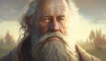 Close up portrait of Noah from Bible 