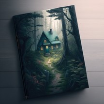 Enchanted forest cabin hardcover book cover