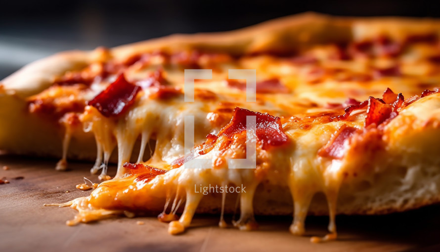 Pizza symbol of Italy in the world. AI generative.