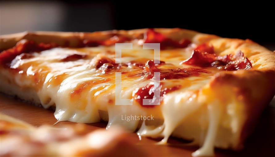 Pizza symbol of Italy in the world. AI generative.