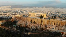 Stunning Drone Footage of the Acropolis and Surrounding Area in Athens Greece Aerial