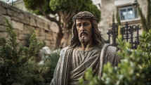 Jesus in Garden Statue