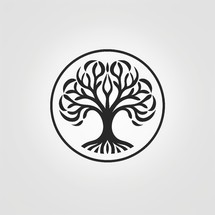 Generative AI Flat tree logo