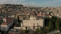 Nazareth Israel Drone Church Flyover Basilica Of The Annunciation Catholic Christian Bible Land Middle East