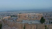 Athens Greece Aerial Acropolis Drone Temple History Drone Flyover Helicopter