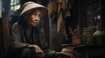 Farmers Wife in a Village of Vietnam