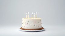 Birthday cake with neutral background