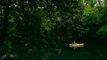 kayaking down a river 