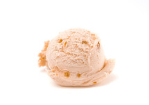 scoop of butterscotch ice cream 