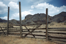 rustic wood fence 