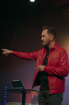 a pastor giving a sermon 