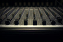 knobs on a soundboard 