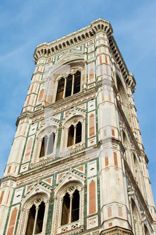 Bell Tower of the Basilica di Santa Maria del Fiore and Giotto's Campanile - Florence, Italy