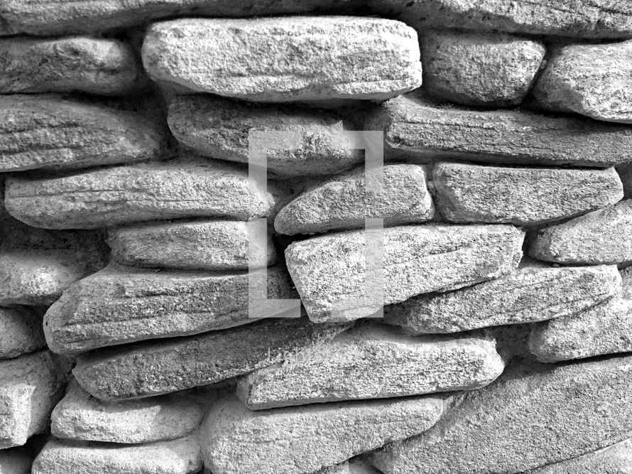 Wall of stones.