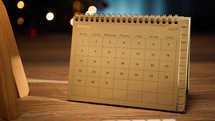 Days passing and new Year coming on a calendar