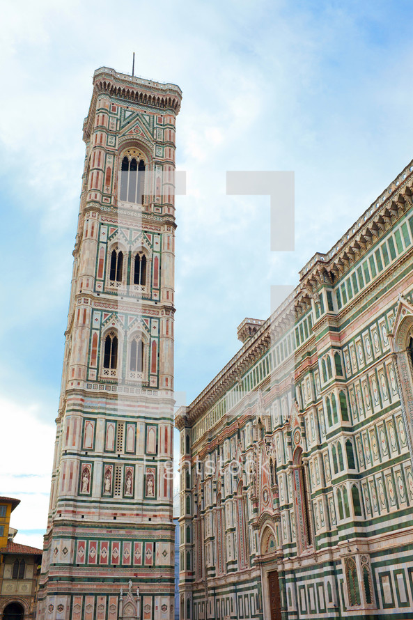 Bell Tower of the Basilica di Santa Maria del Fiore and Giotto's Campanile - Florence, Italy