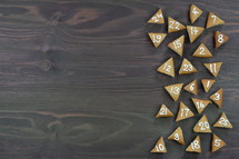 advent cookies on gray wood 