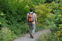 Man walking at a path asking for God's lead.
man, path, way, road, walk, walking, go, going, street, turn, level, ground, outdoor, nature, natural, summer, summertime, green, gras, bush, bushes, tree, trees, hike, hiking, backpack, bible, rucksack, creation, alone, on the way, journey, travel, traveling, journeying, path through life, road, road of life, on the go, on the road, under way, dark, find, finding, search, searching, route, lane, pathway, trail, challenge, meet a challenge, rise to a challenge, God's creation, creator, leaves, leaf, scripture, trust, level ground, lead, leading, confident, confidently, confidence, reliantly, along, forward, on, continuing, continue, forth, ahead, sure