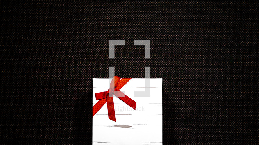 gift on a black background 