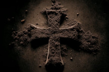 Cross made of Ashes