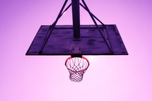 old abandoned street basketball hoop, sports equipment