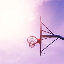 street basket silhouette, sports equipment