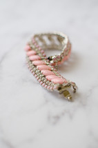 pink costume jewelry bracelet 