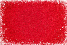 red Glitter Background with stars 