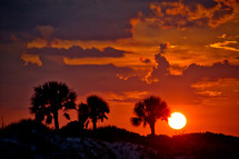 Sunset from St. Augustine Beach, Florida.