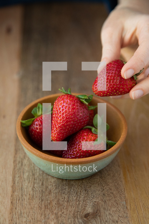 eating strawberries 