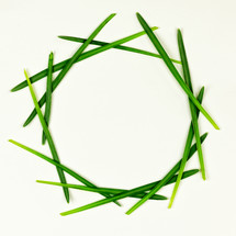 Easter wreath of grass blades 