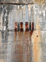 rusty handles and wall texture 