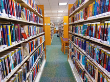 Aisles in a library