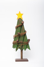 wooden Christmas tree decoration 