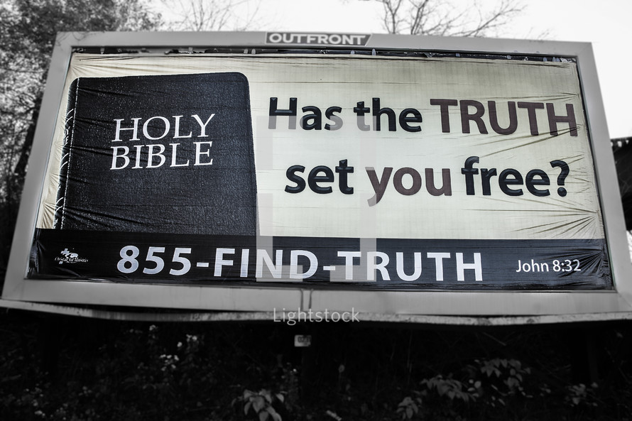 Holy Bible,  Has the TRUTH set you free?, 855-FIND-TRUTH, John 8:32