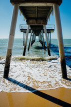 A pier jutting into the ocean