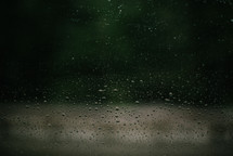 rain on a car window 