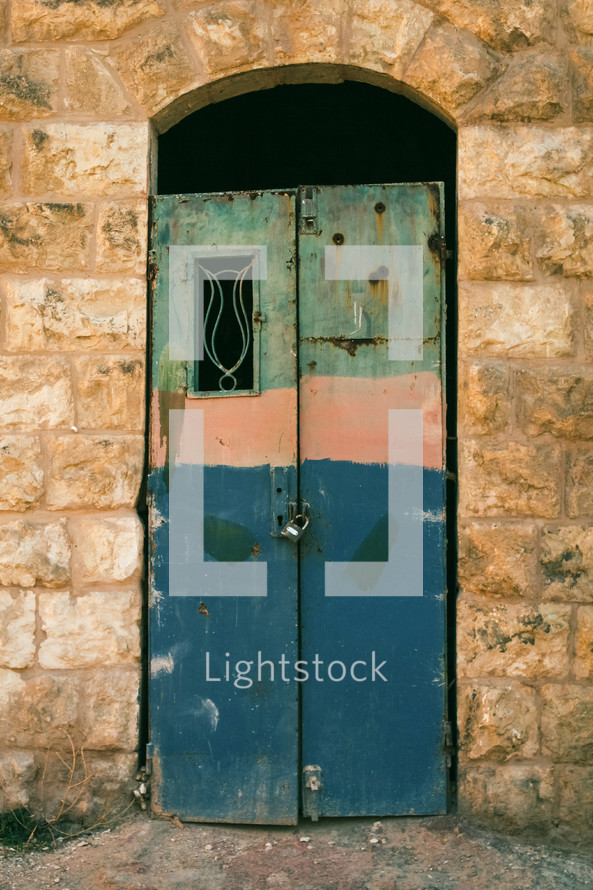 padlock on a door 